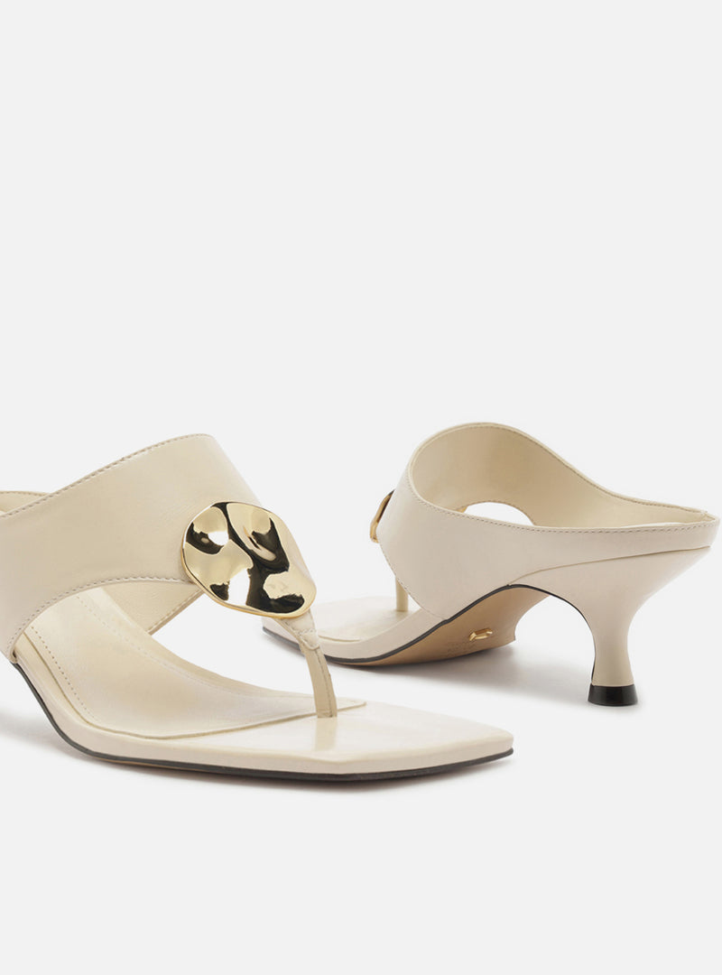 Coraline Low Stiletto Leather Sandal Sandals R/26