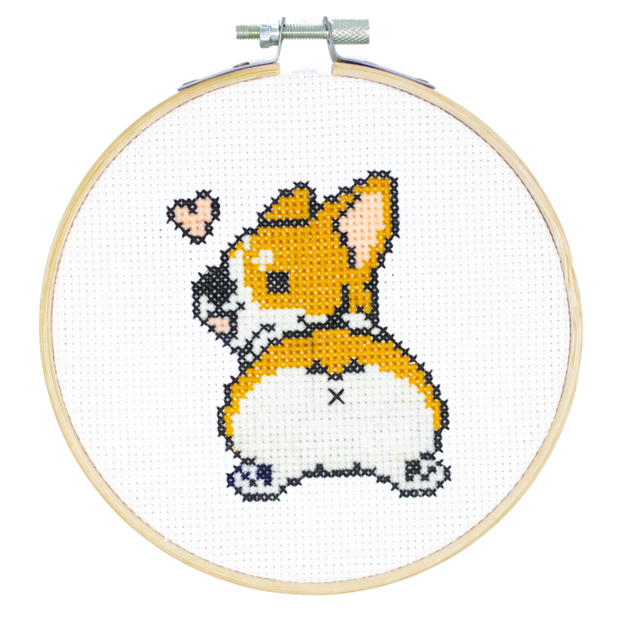 Corgi Butt - DIY Cross Stitch Kit