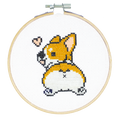 Corgi Butt - DIY Cross Stitch Kit