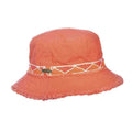 Cotton Bucket Hat with Frayed Brim - Panama Jack Bucket Hat Panama Jack Hats pjl624sa Salmon