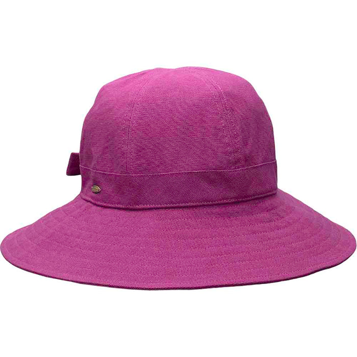 Cotton Facesaver Hat with Bow, Small and Medium Sizes - Scala Collection Hats Facesaver Hat Scala Hats