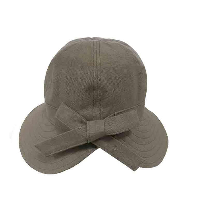 Cotton Facesaver Hat with Bow, Small and Medium Sizes - Scala Collection Hats Facesaver Hat Scala Hats