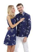 Couple Aina Set in Classic Map Navy
