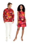 Couple Aina Set in Dolphin Sunset Red