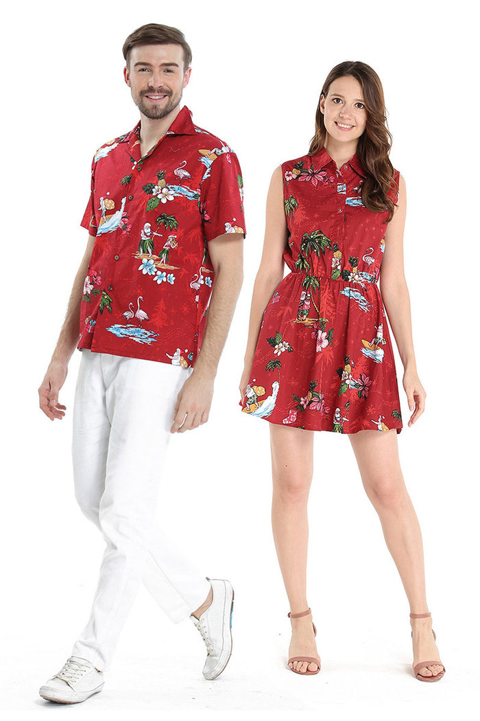 Couple Hoku Set in Christmas Santa Red