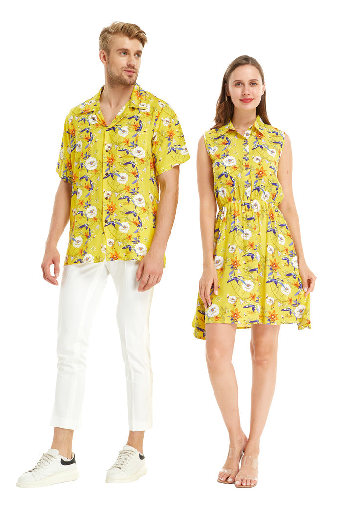 Couple Hoku Set in Garden Poppy Yellow