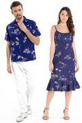 Couple Molokai Set in Classic Map Navy