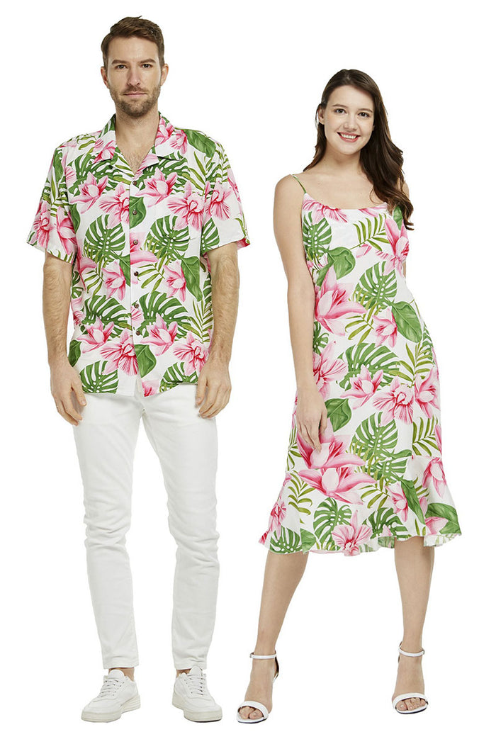 Couple Molokai Set in Lotus Orchid White