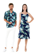 Couple Molokai Set in Orchid Breeze Navy
