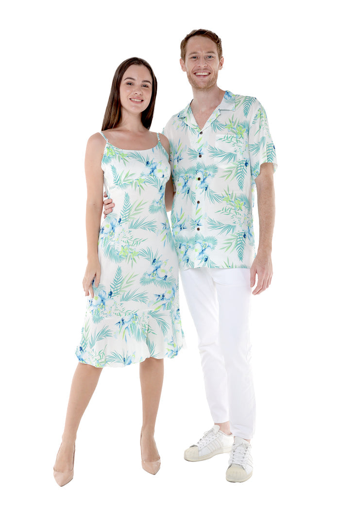 Couple Molokai Set in Orchid Breeze White