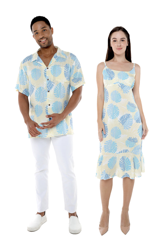 Couple Molokai Set in Pacific Palm Cream