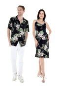 Couple Molokai Set in Pineapple Garden Black