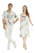 Couple Molokai Set in Pineapple Garden White