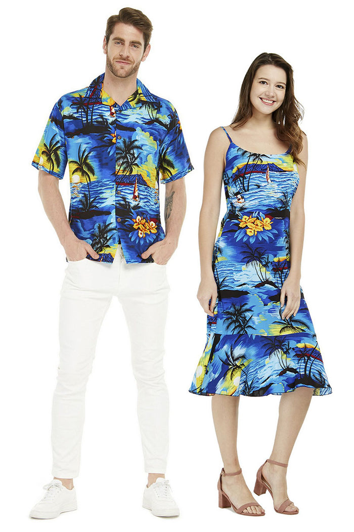 Couple Molokai Set in Sunset Blue