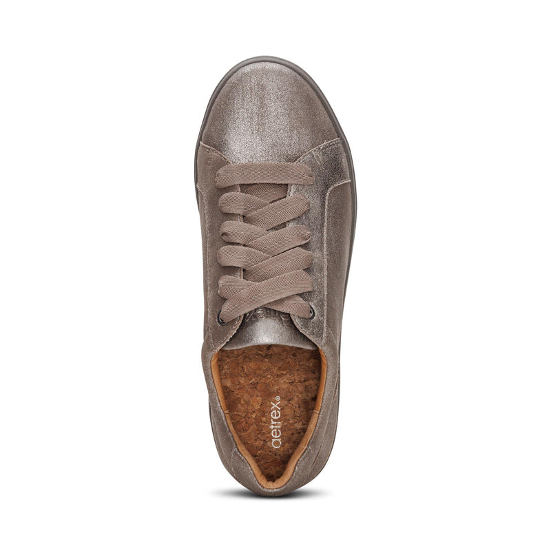 Courtney Lace-up Sneakers #color_brushed-silver