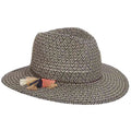 Criss Cross Woven Safari Hat with Tassels - Scala Collection Hats Safari Hat Scala Hats sdslp269bk Black