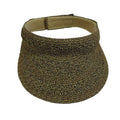 Cross Braid Sun Visor Hat - Jeanne Simmons Accessories Visor Cap Jeanne Simmons Accessories js6310Bt Black Tweed