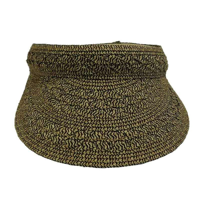 Cross Braid Sun Visor Hat - Jeanne Simmons Accessories Visor Cap Jeanne Simmons Accessories