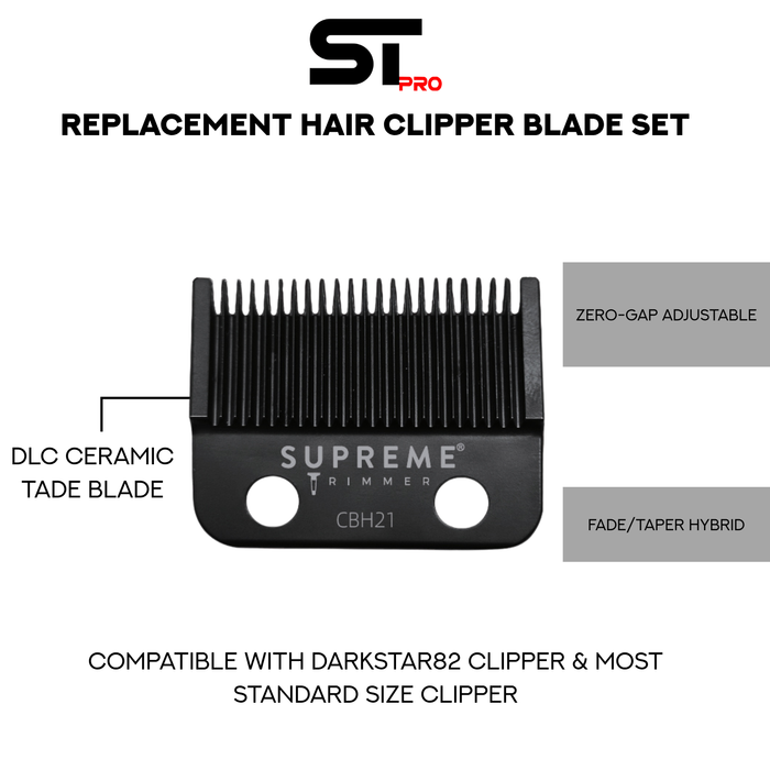 Supreme Trimmer DarkStar 82 Metal Clipper Replacement Blade diagram