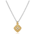 Diamond Shaped White Sapphire Necklace