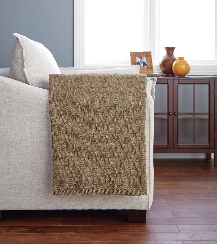 Diamonds & Ribbing Afghan