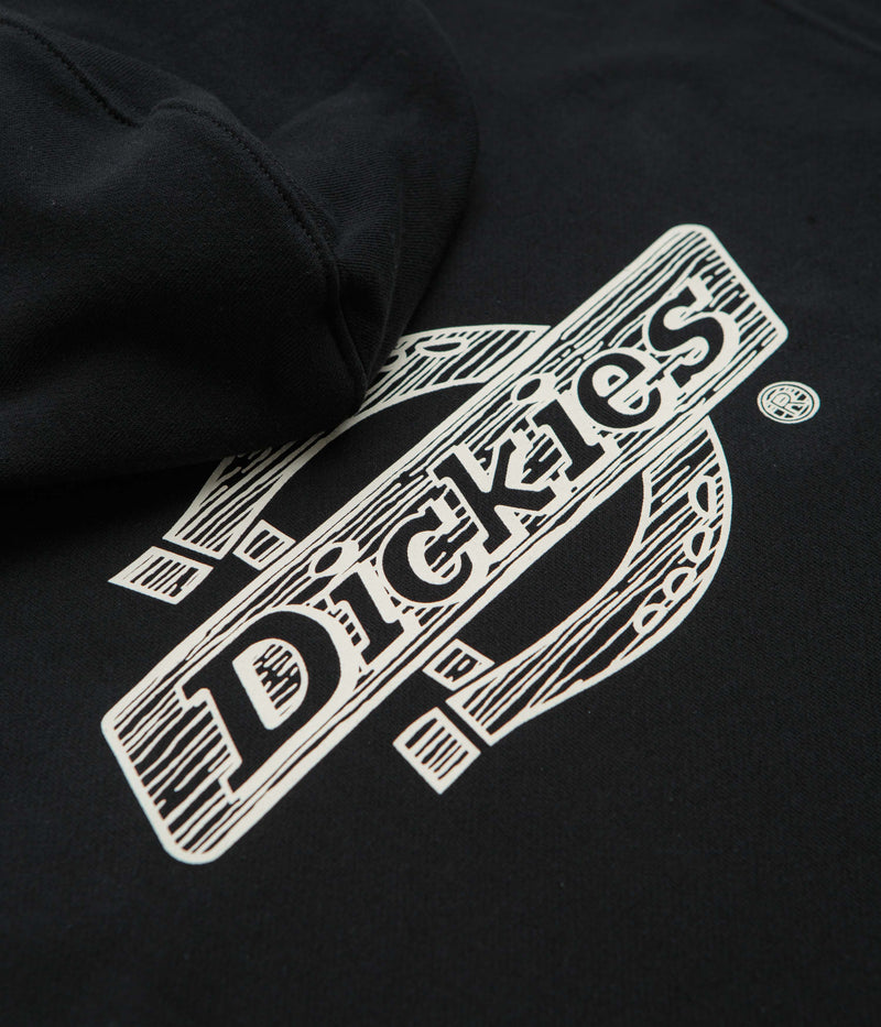 Dickies Wood Logo Hoodie in Black