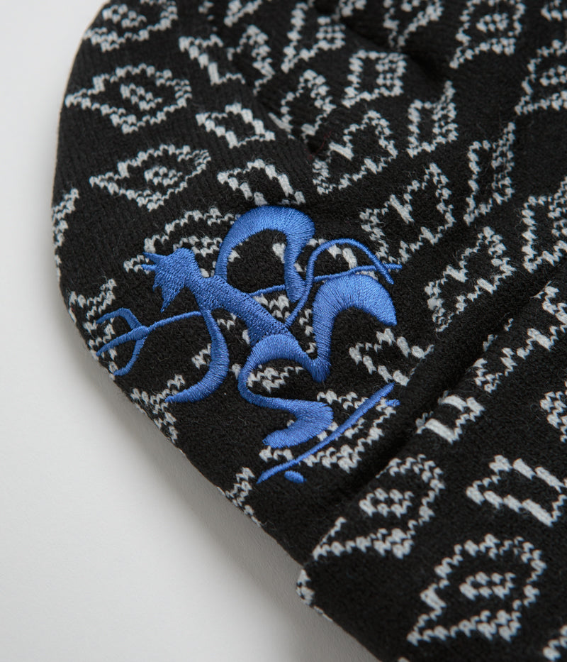 Dime Chopper Fold Beanie in Black