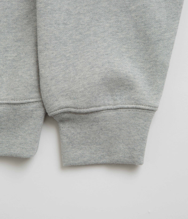 Dime Cursive Zip Hoodie in Heather Grey