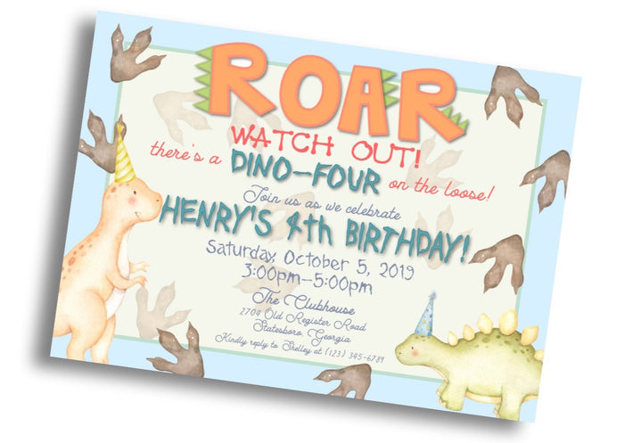 Dinosaur Birthday Invitation