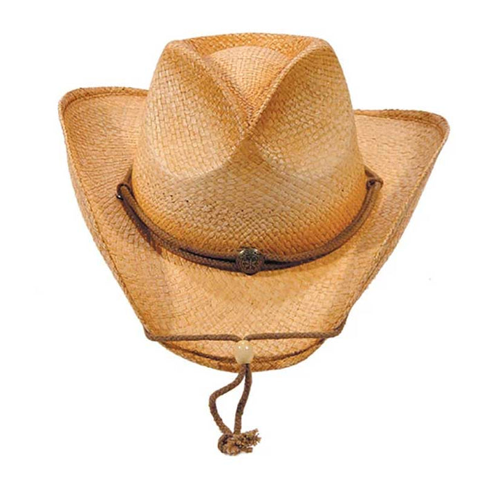 Distressed Woven Straw Cowboy Hat, XS to XL Sizes - Karen Keith Hats Cowboy Hat Great hats by Karen Keith RC12D-XS Natural Extra-Small (20 7/8")
