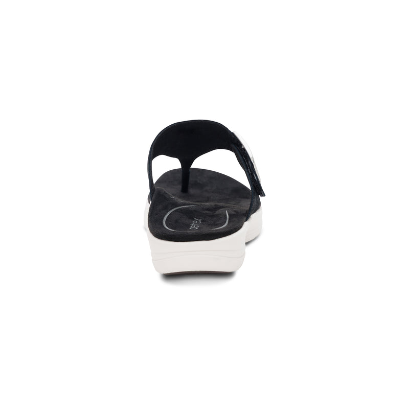 Donna Adjustable Thong Sandal #color_black