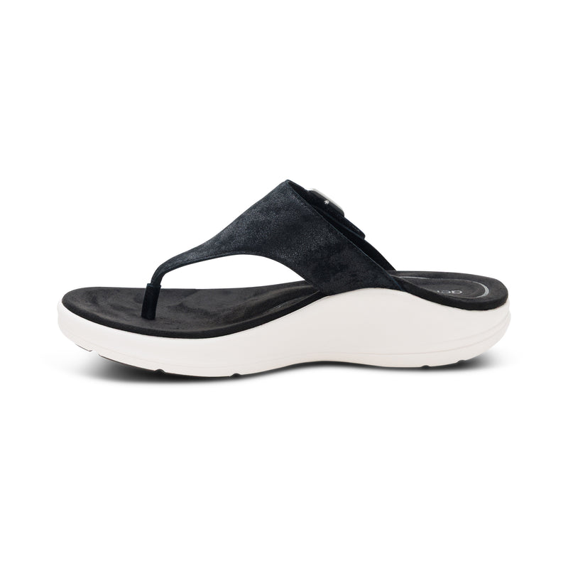 Donna Adjustable Thong Sandal #color_black