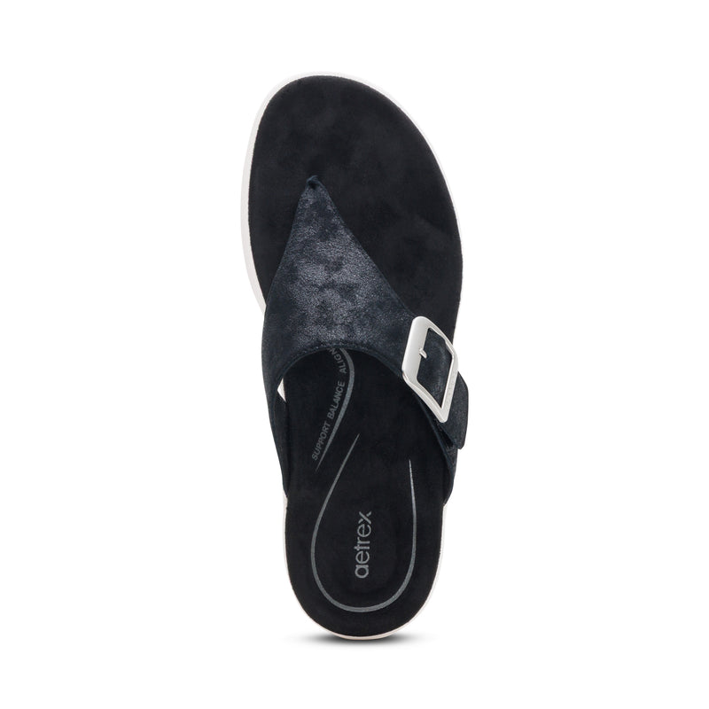 Donna Adjustable Thong Sandal #color_black