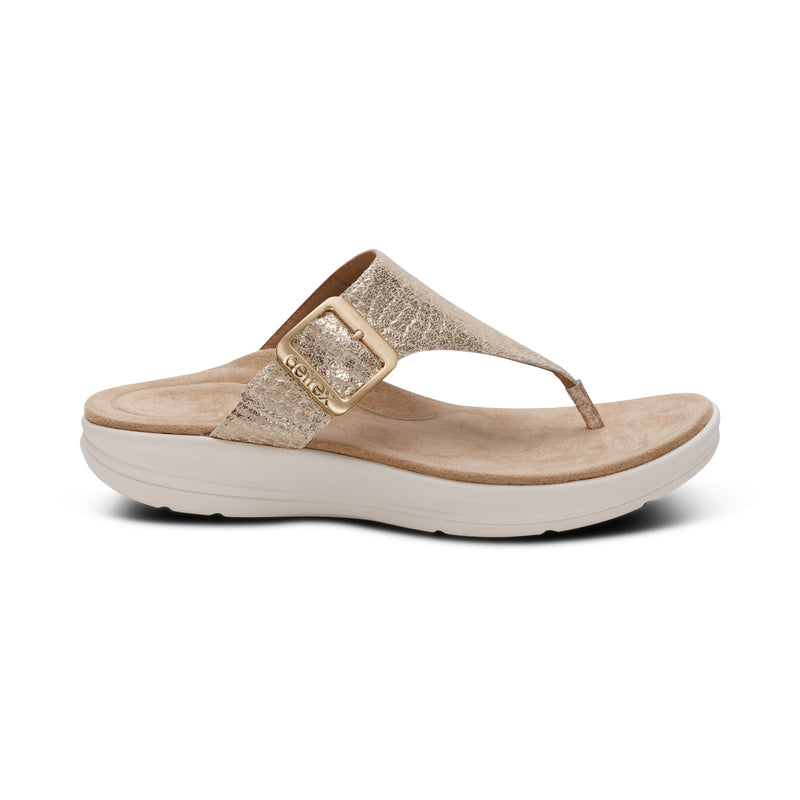 Donna Adjustable Thong Sandal #color_champagne