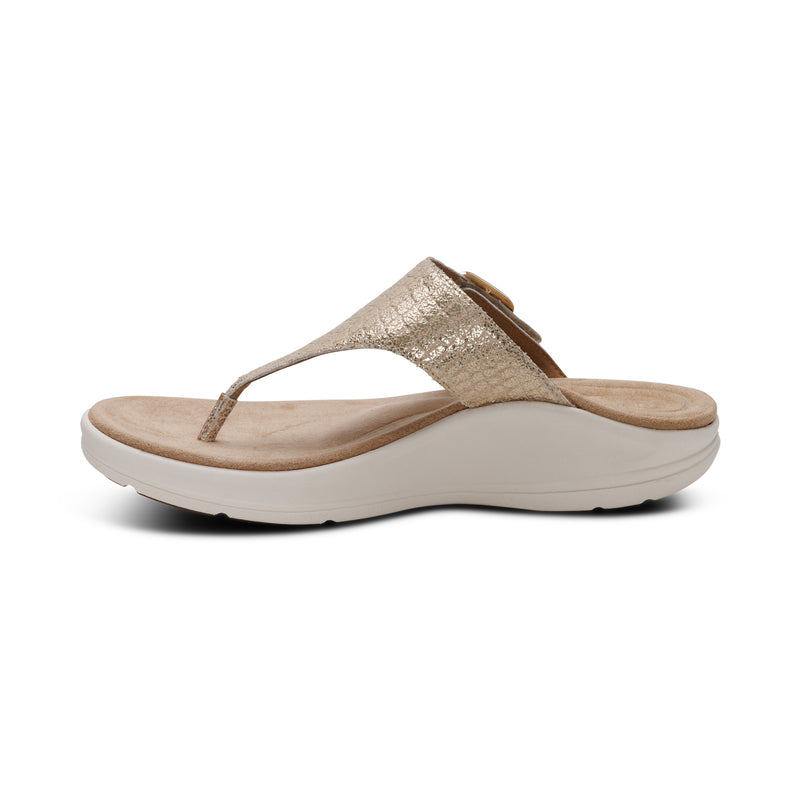 Donna Adjustable Thong Sandal #color_champagne
