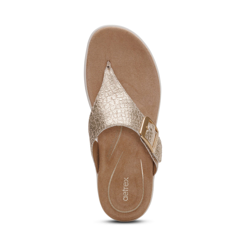 Donna Adjustable Thong Sandal #color_champagne