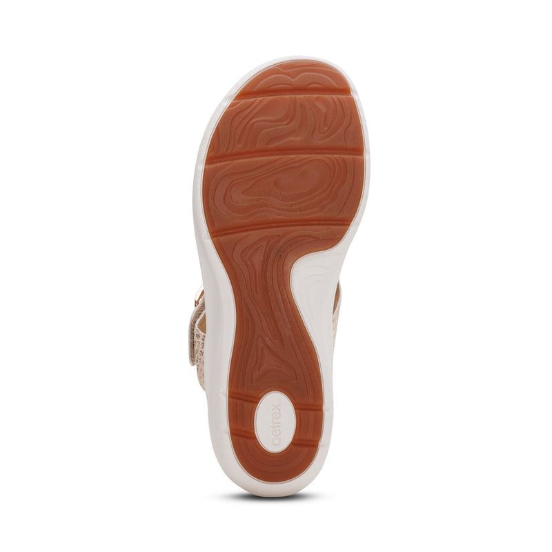 Donna Adjustable Thong Sandal #color_champagne