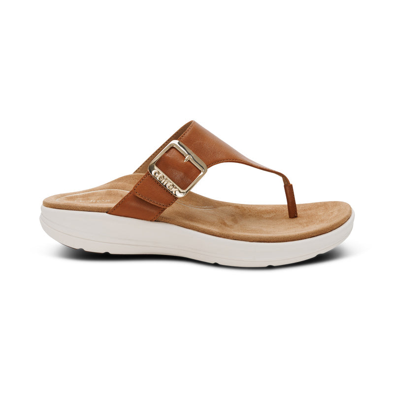 Donna Adjustable Thong Sandal #color_cognac