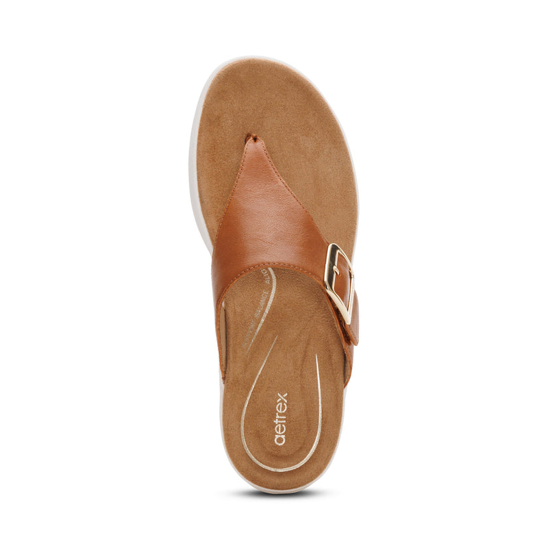 Donna Adjustable Thong Sandal #color_cognac