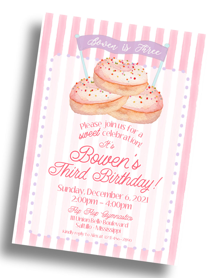 Donut Birthday Invitation