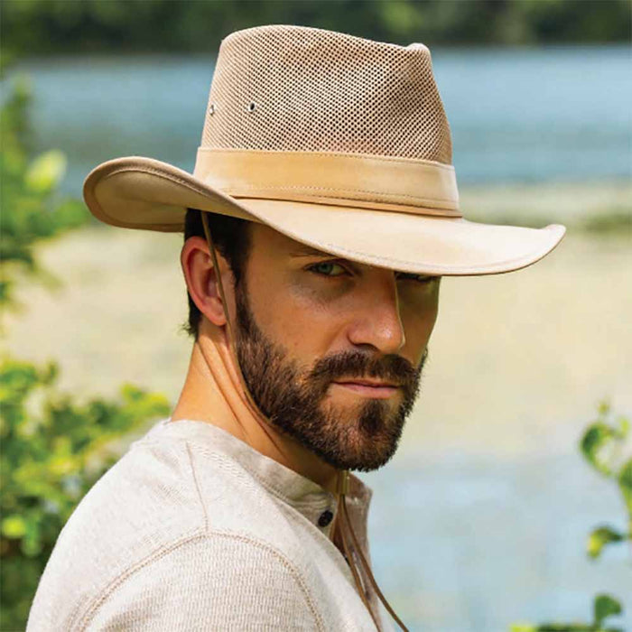 DPC Global Western Soaker Hat with Chin Cord - Dorfman Hats Cowboy Hat Dorfman Hat Co.