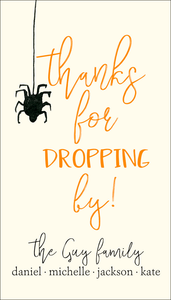 Dropping By Spider Gift Tag