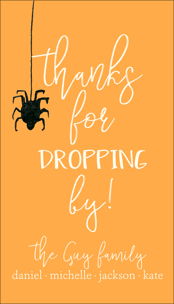 Dropping By Spider Gift Tag
