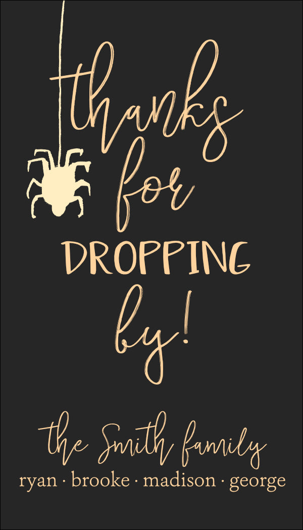 Dropping By Spider Gift Tag