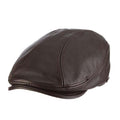 Dundee Leather Flat Cap - Stetson Hat Flat Cap Stetson Hats STW520-BRN2 Brown Small/Medium