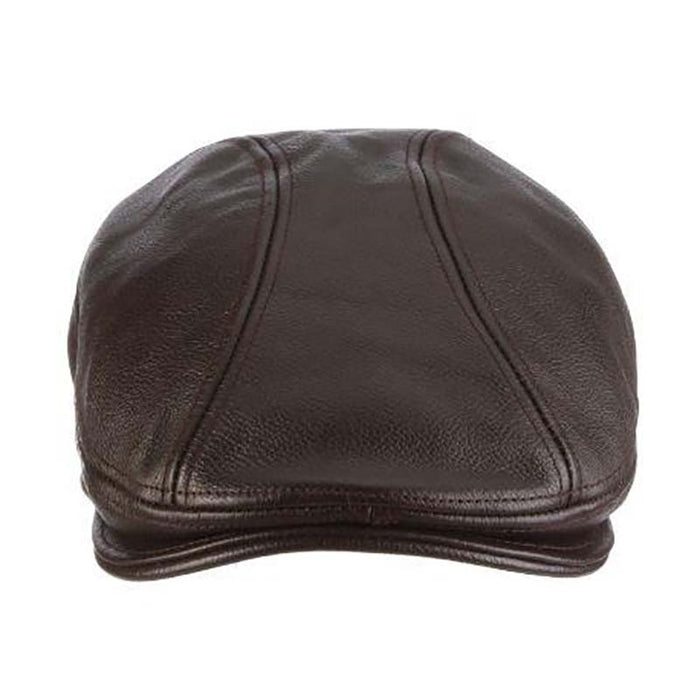 Dundee Leather Flat Cap - Stetson Hat Flat Cap Stetson Hats