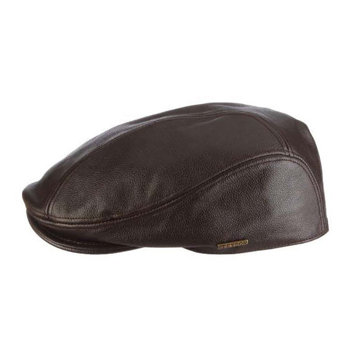 Dundee Leather Flat Cap - Stetson Hat Flat Cap Stetson Hats