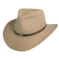 Durango Crushable Water Repellent Wool Felt Outback Hat - Scala Hats Safari Hat Scala Hats DF56-PUTTY1 Putty Small (55 cm)