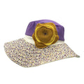 Eco Cotton Stretch Fit Sun Hat with Tiny Floral Print - Flipside Hats Wide Brim Hat Flipside Hats 019-141 Purple