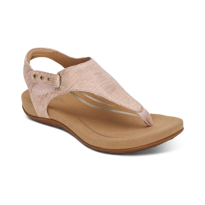 Ellie Adjustable Quarter Strap Thong Sandal #color_blush